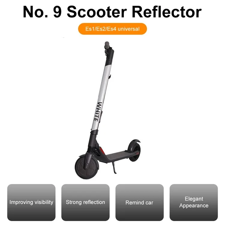 2Pcs / Set For Ninebot E22 / ES1 / ES2 / ES4 Reflective PVC Sticker Electric Scooter Night Riding Warning Decal, Letter Pattern - Orange