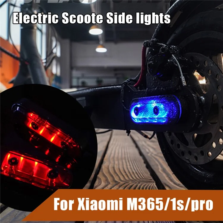 1 пара боковых огней для электроскутера Xiaomi M365 / Pro / 1s, светодиодные огни дневного ходового света с защитным кожухом - синего цвета