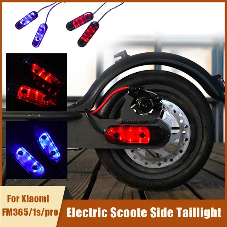 1Paio di fanale posteriore alimentato a cavo per Xiaomi M365 / Pro / 1s Monopattino elettrico Luci colorate Custodia protettiva integrata Luce LED - Blu
