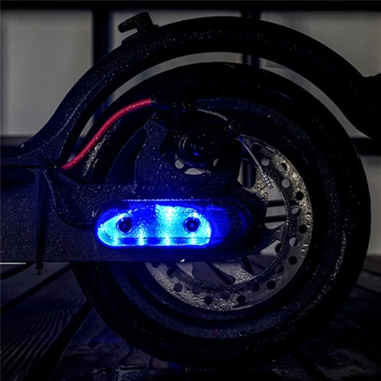 1Paio di fanale posteriore alimentato a cavo per Xiaomi M365 / Pro / 1s Monopattino elettrico Luci colorate Custodia protettiva integrata Luce LED - Blu