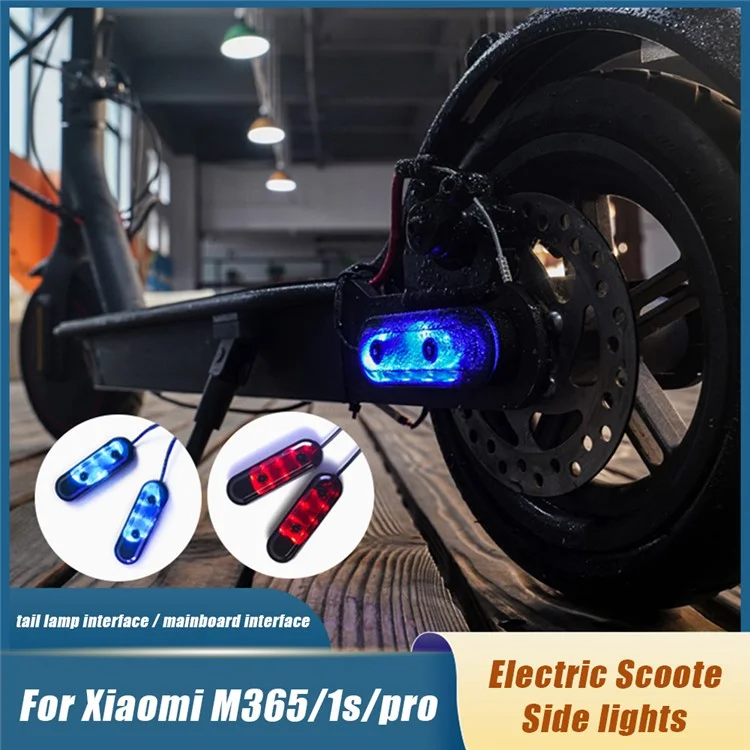 1Paio di fanale posteriore alimentato a cavo per Xiaomi M365 / Pro / 1s Monopattino elettrico Luci colorate Custodia protettiva integrata Luce LED - Blu