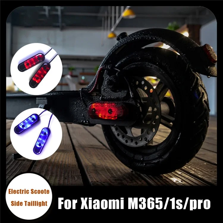 1Paio di fanale posteriore alimentato a cavo per Xiaomi M365 / Pro / 1s Monopattino elettrico Luci colorate Custodia protettiva integrata Luce LED - Blu