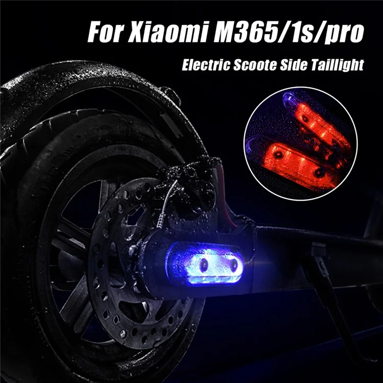 1Paio di fanale posteriore alimentato a cavo per Xiaomi M365 / Pro / 1s Monopattino elettrico Luci colorate Custodia protettiva integrata Luce LED - Blu