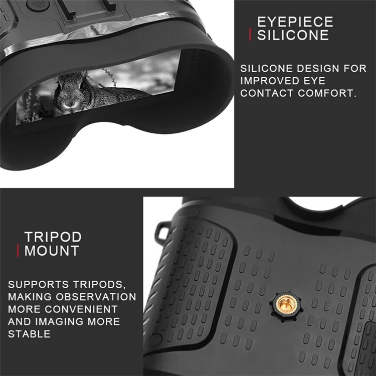 NV8160 Visore notturno montato sulla testa con zoom digitale 8X, mani libere Tactical Helmet Goggles 1080P HD a infrarossi Binocoli