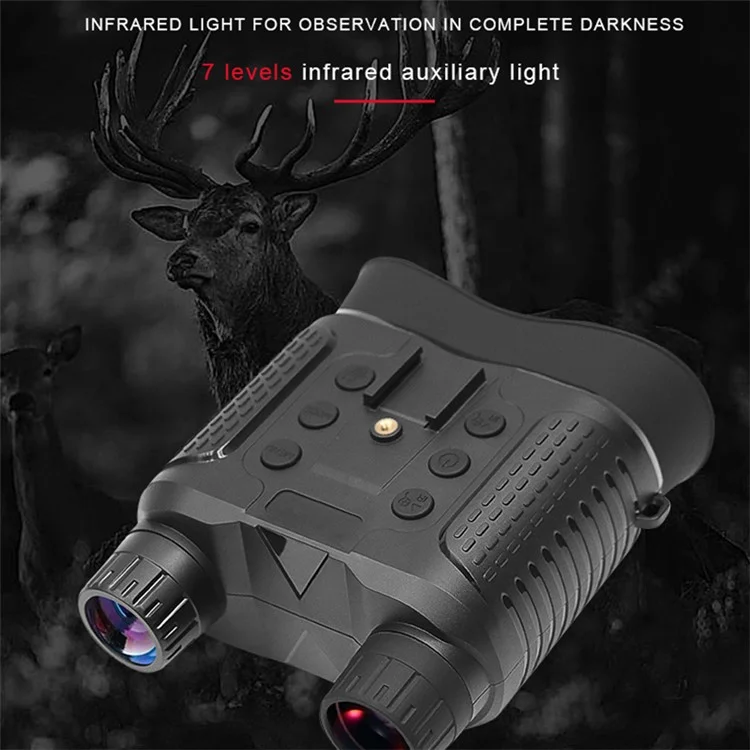 NV8160 Visore notturno montato sulla testa con zoom digitale 8X, mani libere Tactical Helmet Goggles 1080P HD a infrarossi Binocoli