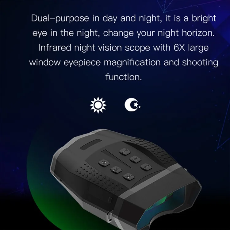 Dispositivo de visión nocturna infrarroja NV5100 de 600 m para gafas binoculares de caza en la oscuridad con soporte para vídeo 1080P (sin batería)