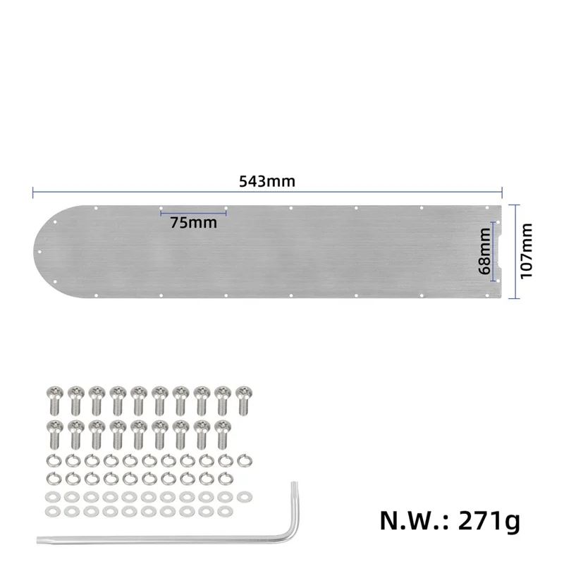 Para Xiaomi Electric Scooter 4 Pro / 4 Lite Cubierta de la batería Placa de protección de acero inoxidable