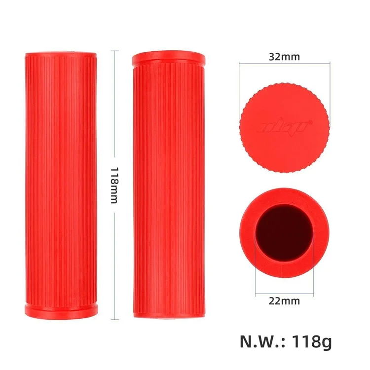 ULIP 1 Pair Universal 22mm Rubber Electric Scooter Handlebar Grip Cover Sleeve - Black