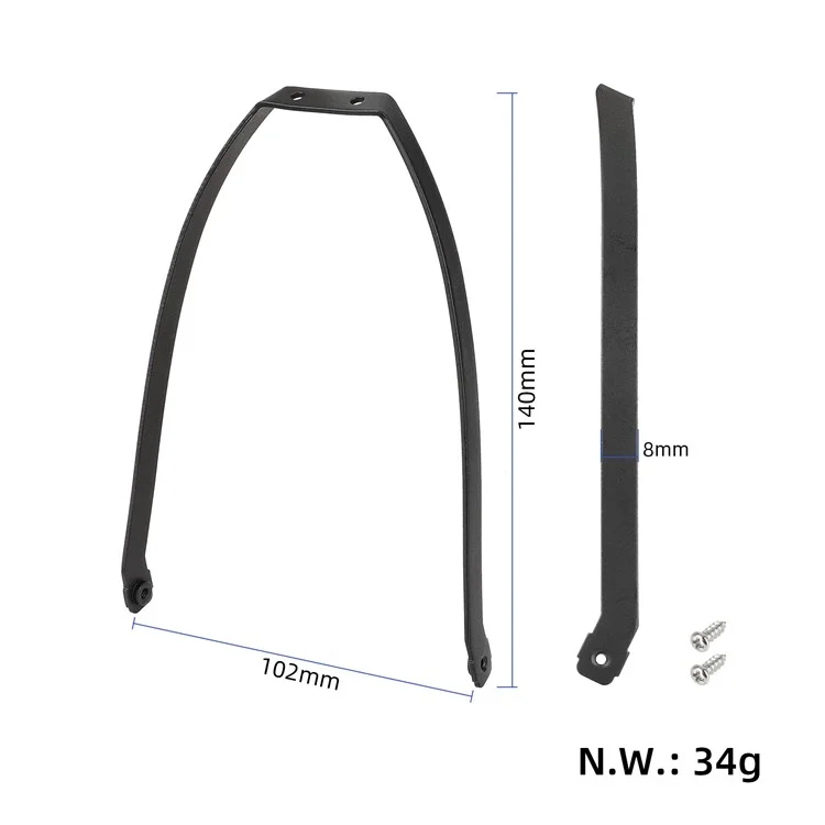 Para el patinete eléctrico Xiaomi 4 Pro, guardabarros trasero de ABS y luz trasera (con accesorios de instalación)