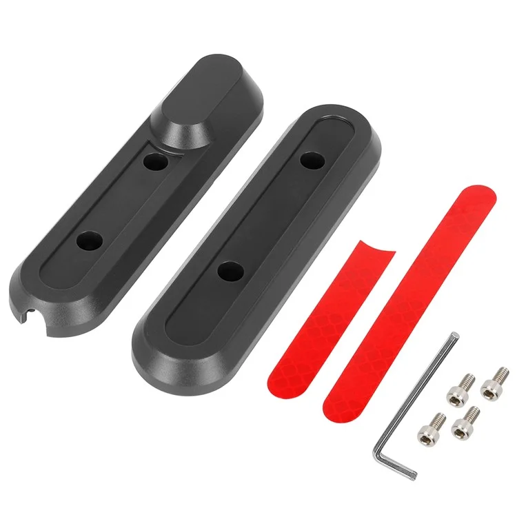 For Xiaomi Electric Scooter 4 Pro Front Wheel Hub Decorative Cover + Reflective Strips Set