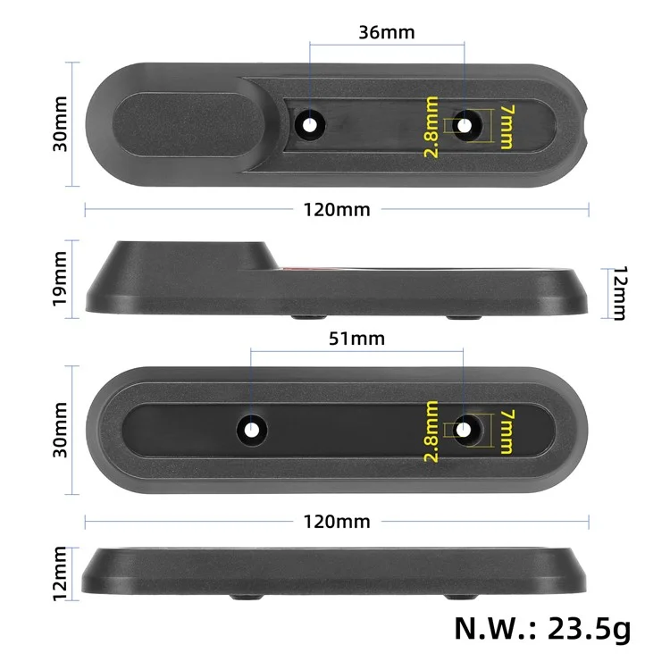 For Xiaomi Electric Scooter 4 Pro Front Wheel Hub Decorative Cover + Reflective Strips Set