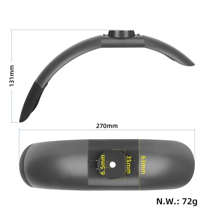 ULIP Pour Xiaomi 4 Pro Scooter Électrique ABS+TPU Garde-boue Protecteur de Roue Avant Garde-boue