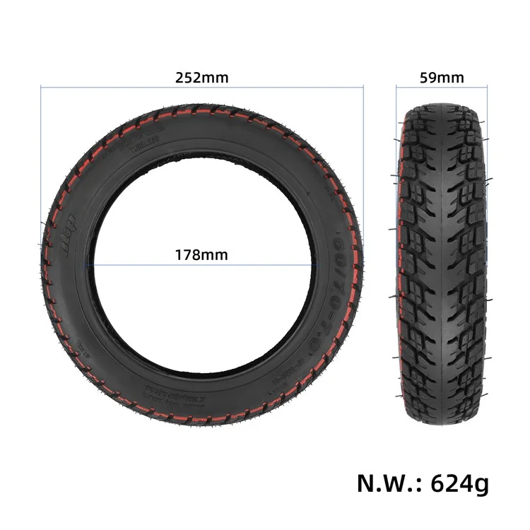 ULIP For Xiaomi Electric Scooter 4 Pro 10-inch 60 / 70-7.0 Off-road Vacuum Tire (No Hub)