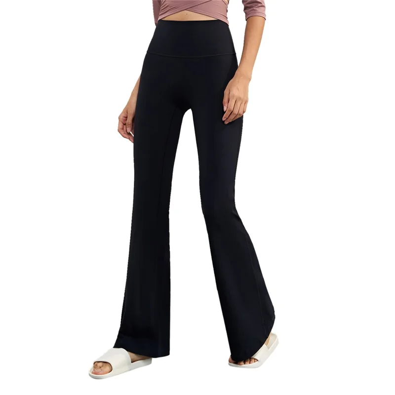 CX1597 Bootcut Yoga Pants NULS FREE High Waist Flared Leggings Workout Bootleg Trousers - Black / 6(M)