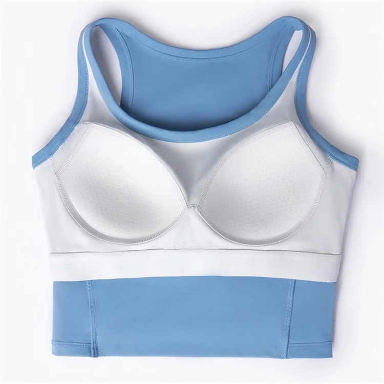 WX1578 Women Padded Sports Bra Nuls Yoga Crop Tops Vest - Pink / 10(XL)