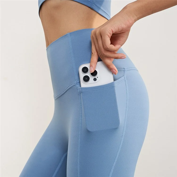 CK1621 Nuls Seamless Gym Leggings with Pockets Women Workout Fitness Jogging Yoga Pants - Graphite Grey / 4(S)