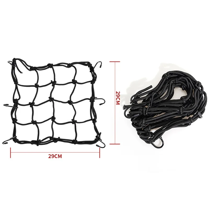 Universal Electric Scooter Helmet Fixing Net Latex Scooter Tail Helmet Mesh Pocket - Black