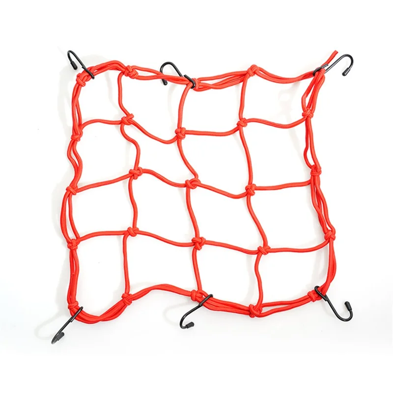 Universal Electric Scooter Helmet Fixing Net Latex Scooter Tail Helmet Mesh Pocket - Red