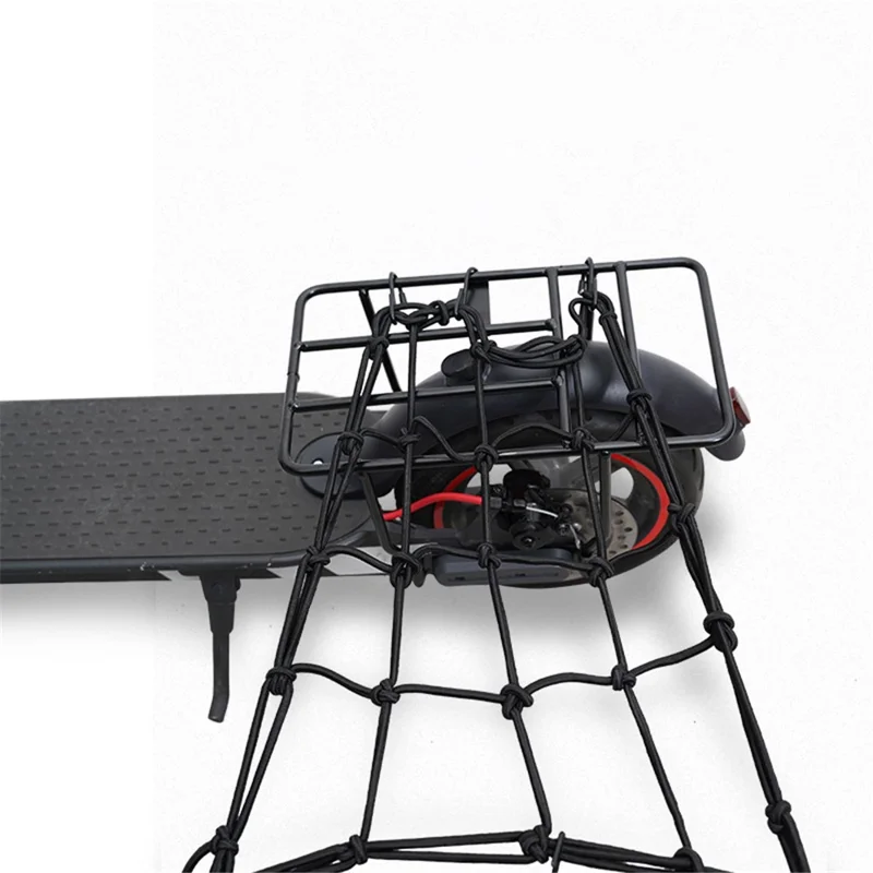 Universal Electric Scooter Helmet Fixing Net Latex Scooter Tail Helmet Mesh Pocket - Red