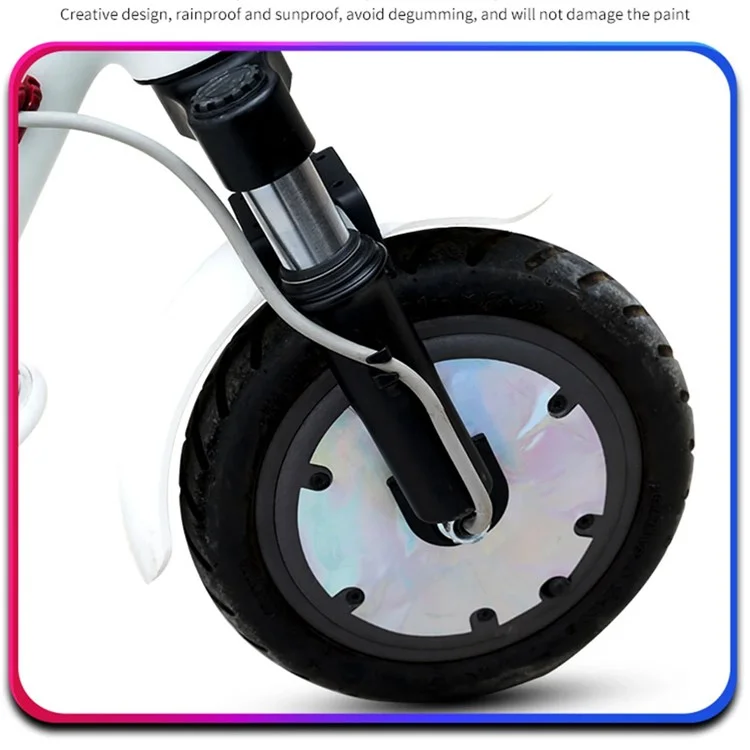 2 pièces pour Xiaomi M365 / Pro / 1S Trottinette électrique Autocollant de moteur Couvercle de roue Film - Tridimensionnel