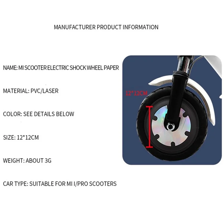 2 pièces pour Xiaomi M365 / Pro / 1S Trottinette électrique Autocollant de moteur Couvercle de roue Film - Tridimensionnel