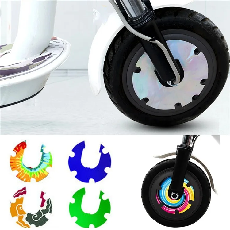 2 pièces pour Xiaomi M365 / Pro / 1S Trottinette électrique Autocollant de moteur Couvercle de roue Film - Tridimensionnel