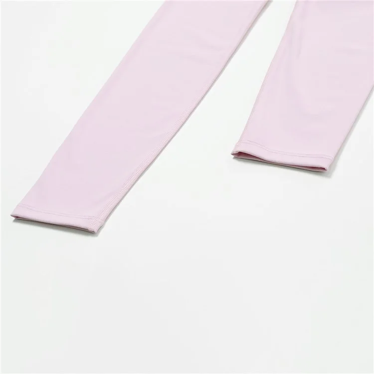 8455 High Waist Quick-drying Yoga Pants Slimming Fitness Running Sports Leggings - Pink L