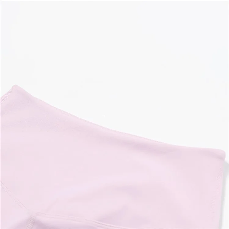 8455 High Waist Quick-drying Yoga Pants Slimming Fitness Running Sports Leggings - Pink L