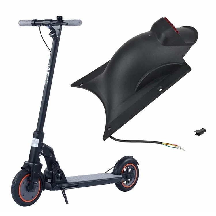 Para el scooter eléctrico KUGOO M2 Guardabarros trasero de plástico más ancho con luz de freno