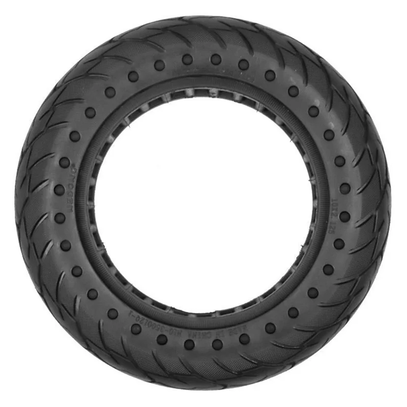 Neumático de Patinete Eléctrico de 10 Pulgadas 10x2.125" Nido de Abeja a Prueba de Explosión de Goma Sólida - Negro