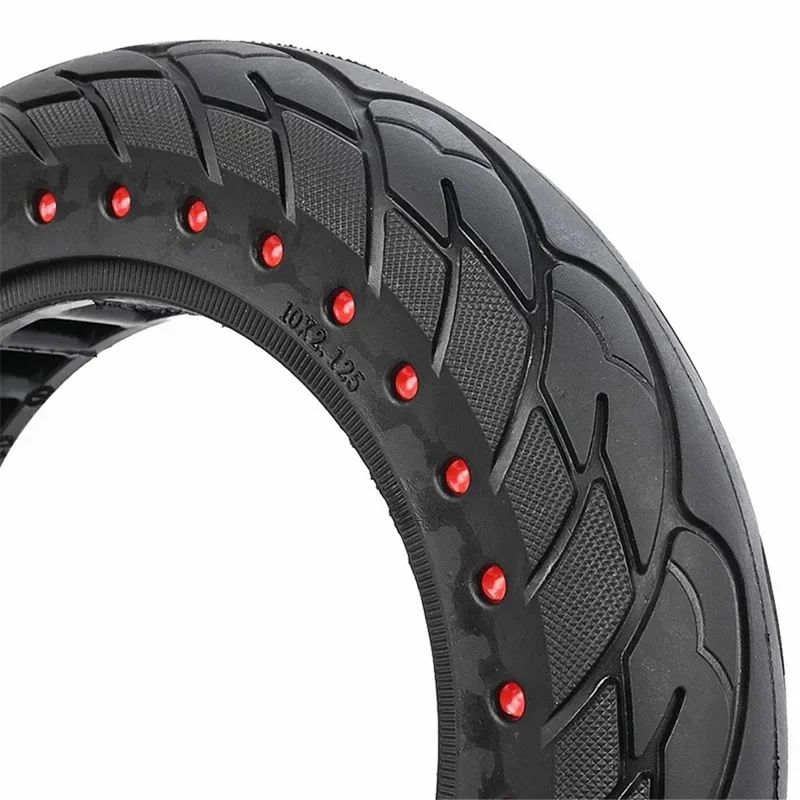 Neumático de Patinete Eléctrico de 10 Pulgadas 10x2.125" Nido de Abeja a Prueba de Explosión de Goma Sólida - Negro