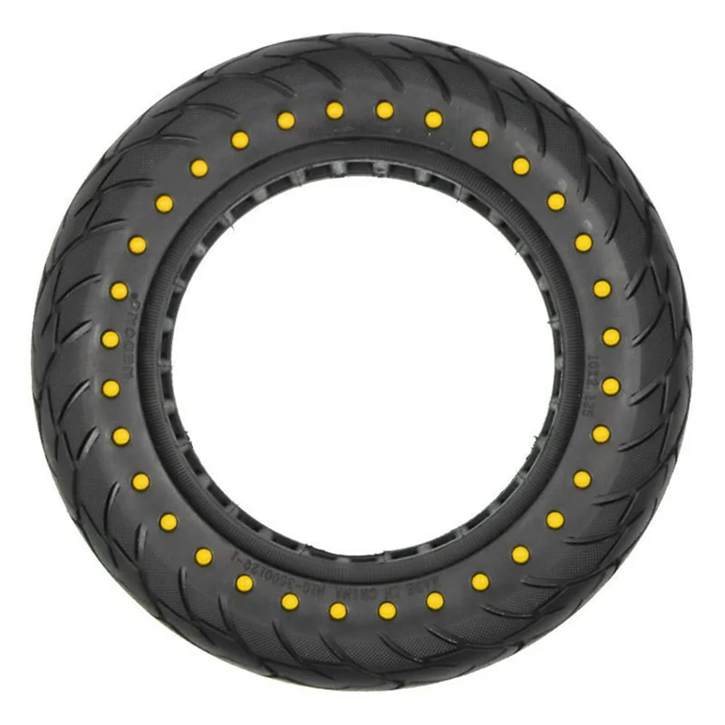 10 Inch Electric Scooter Tyre 10x2.125" Honeycomb Explosion-Proof Rubber Solid Tire - Yellow