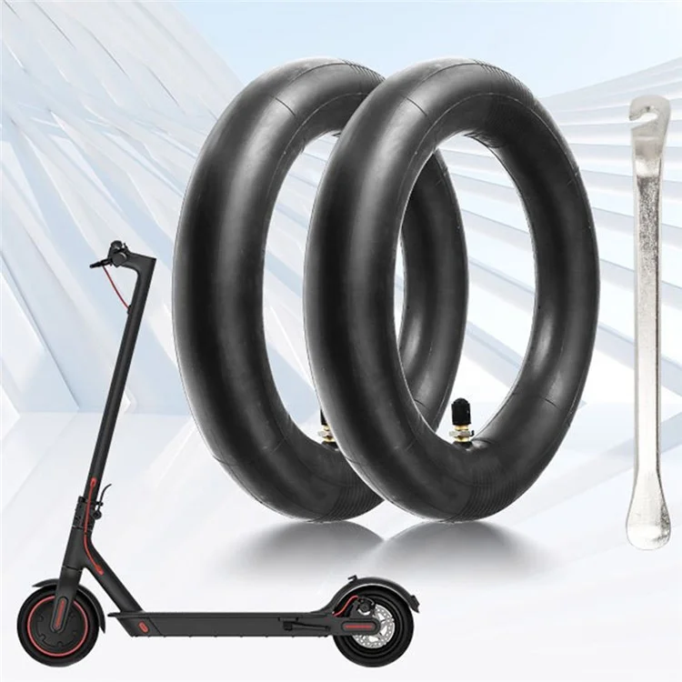 2 Pcs Tube Intérieur de Trottinette Électrique de 8,5 Pouces avec Pied-de-Biche Épais 8,5x2