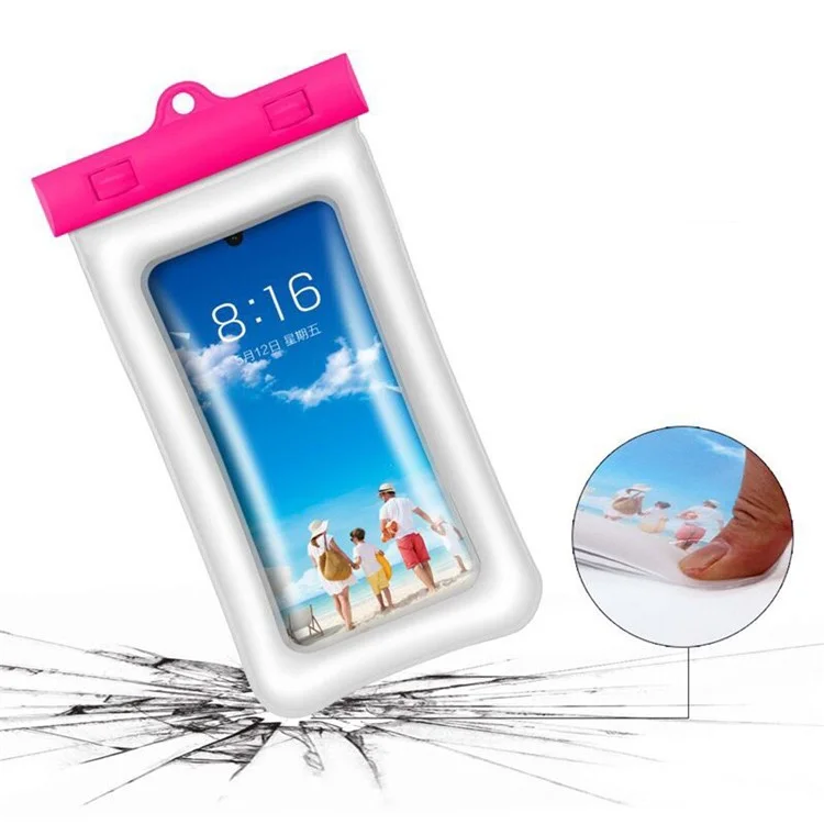 Sacca Pelle Phella Fluaing IPX8 Deep IPX8 IPX8 Airbag TPU Per Telefoni Cellulari Inferiori a 6,4 Pollici - Rosa