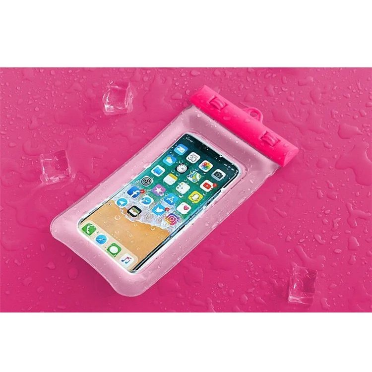 Sacca Pelle Phella Fluaing IPX8 Deep IPX8 IPX8 Airbag TPU Per Telefoni Cellulari Inferiori a 6,4 Pollici - Rosa