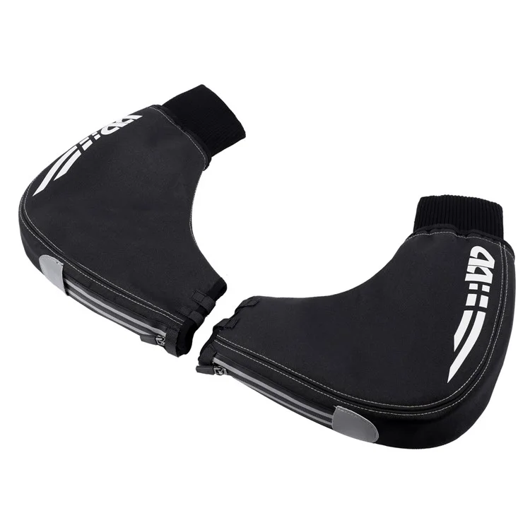 Bicicleta Ocidental Esportes Ciclismo Bicicleta Luvas À Prova De Vento Espessada Bicicleta Motor Bar Capas De Inverno Cobertura Térmica Bike Mão Aquecedor - Preto