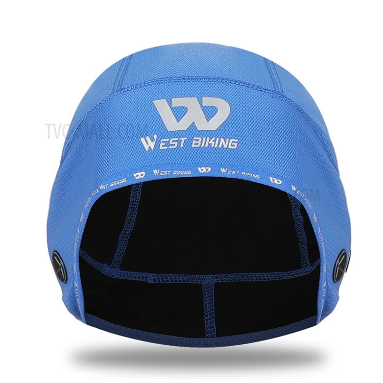 WEST BIKING Reflective Logo Windproof Thermal Cycling Hat Helmet Liner Cap with Earphones Hole - Blue