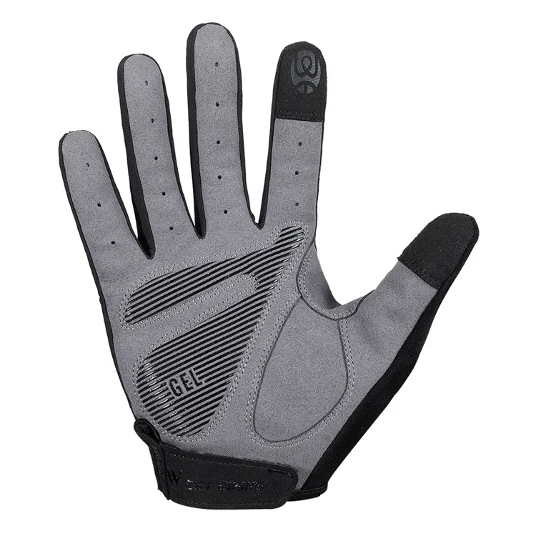 Guantes De Bicicleta Del Oeste Guantes De Bicicleta Pantalla Táctil Reflectante Anti-Shock Cycling Mittens, Full Finger - M