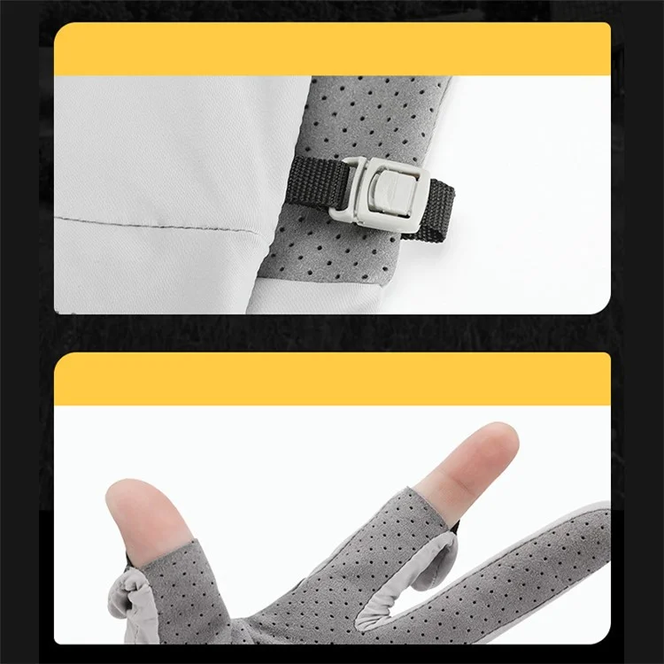 GOLOVEJOY XG59 1 Pair Fishing Gloves Touch Screen Function Elastic Gloves Hand Cover - Grey / L