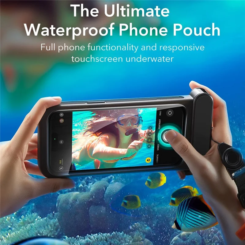 ESR For iPhone 15 Pro Max / 14 Pro Max Waterproof Pouch Pro HD IPX8 Waterproof Case with Touch Screen, Black