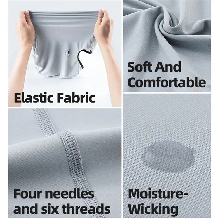 ROCKBROS LF70878 Ice Silk Face Mask Neck Gaiter Estate Anti-UV Sciarpa per la testa - Grigio Chiaro