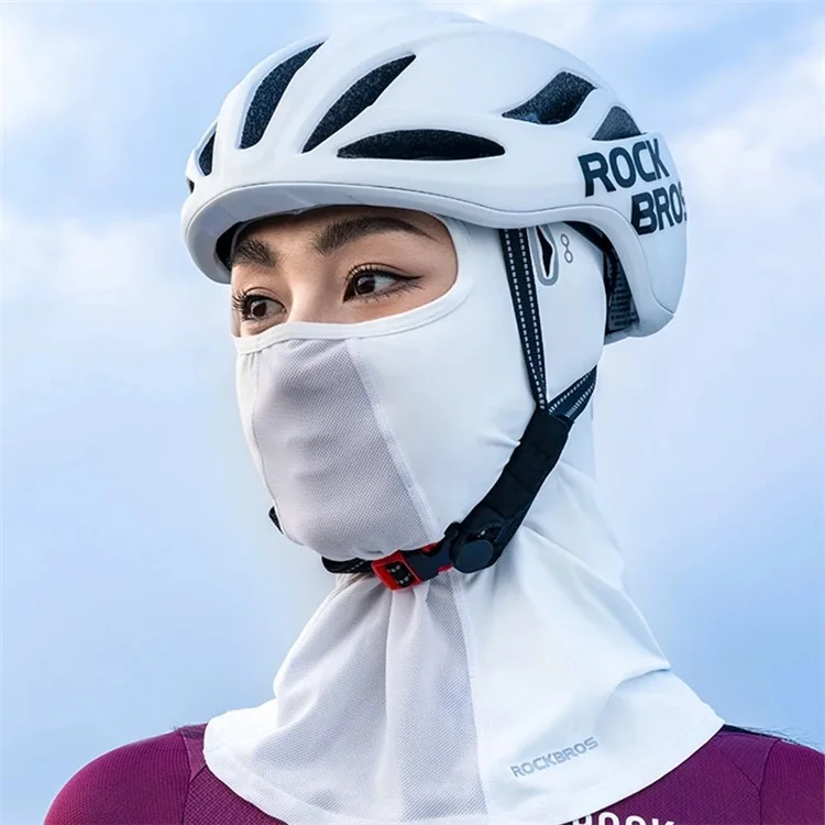 ROCKBROS LF70878 Ice Silk Face Mask Neck Gaiter Estate Anti-UV Sciarpa per la testa - Grigio Chiaro