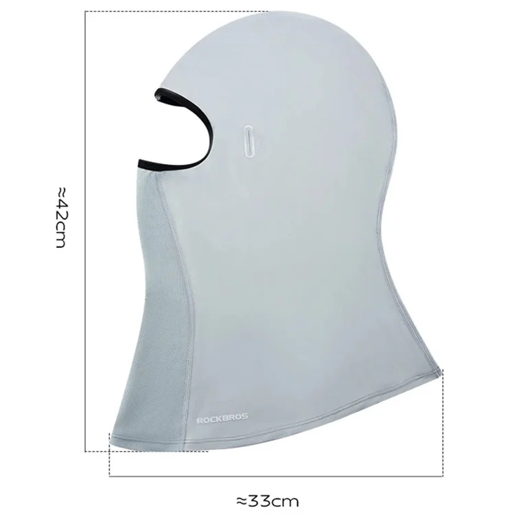 ROCKBROS LF70878 Ice Silk Face Mask Neck Gaiter Estate Anti-UV Sciarpa per la testa - Grigio Chiaro