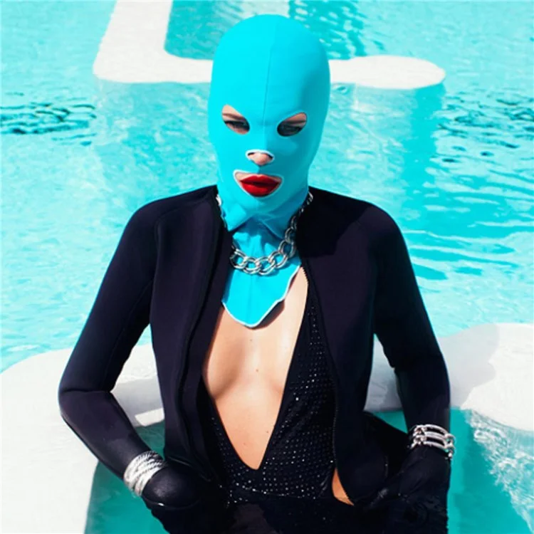 BLUE DIVE FS-04 / 05 Sun Protection Swimming Cap UPF 50+ Head Scarf Face Cover - Blue