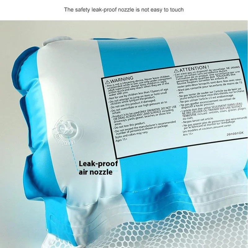 Wholesale Inflatable Floating Lounger Foldable Backrest Stripe Water ...