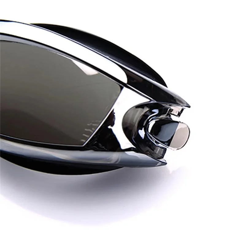 YJ002 Ensemble d'Accessoires de Natation pour Adultes - Lunettes Imperméables Anti-Buée, Bonnet, Bouchons d'Oreilles, Pince-Nez - Noir Transparent