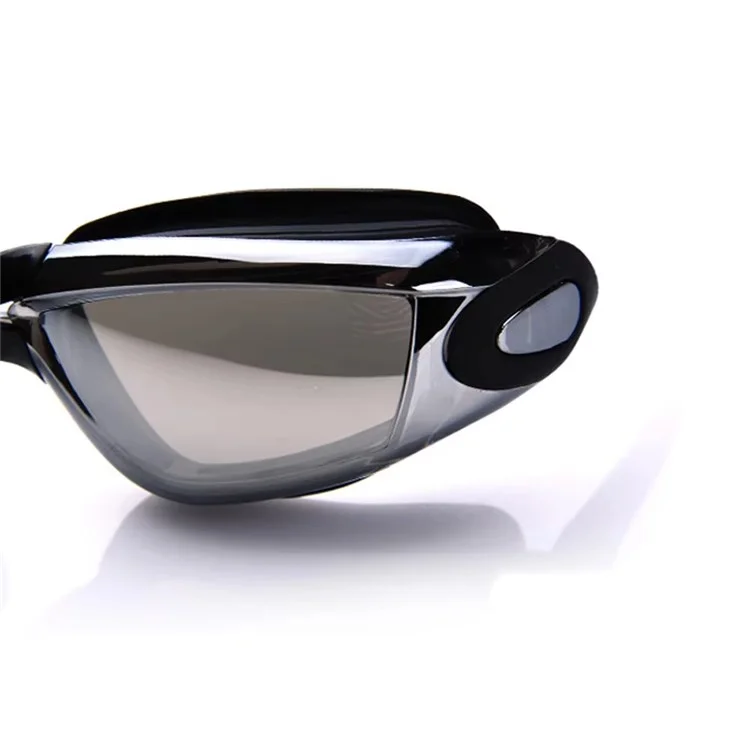 YJ002 Ensemble d'Accessoires de Natation pour Adultes - Lunettes Imperméables Anti-Buée, Bonnet, Bouchons d'Oreilles, Pince-Nez - Noir Transparent