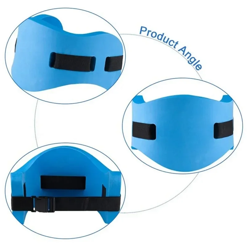 62x22x2.5cm EVA Swimming Float Board with Adjustable Waist Belt Swim Training Aid for Adults Children - Blue