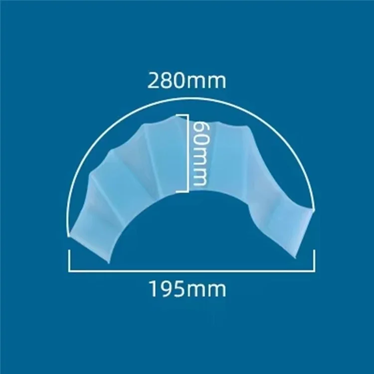 1 Paire Taille L Gants d'Entraînement de Natation Pagaies à Main en Silicone pour Hommes Équipement de Plongée et de Natation - Bleu