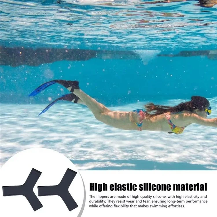1 Paire Palmes de Plongée Taille M-XL 40-45 Bande Élastique en Silicone pour Fixation de Palmes de Plongée et Snorkeling - Blanc